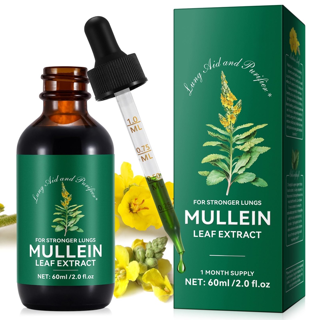 Mulleinの葉のエキスは肺の健康のための有機性液体のムレインのエキスの補足-ビーガン、健康サポートのための付加的なブロンチアルのクレンジングを落としません