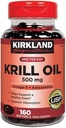 Kirkland Signature Krill Oil 500 mg, 160 ソフトゲル