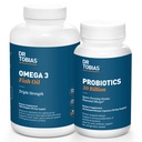 Dr. Tobias Probiotics 30億とオメガ3魚油(2000mg)を消化サポート&全体的な健康のために