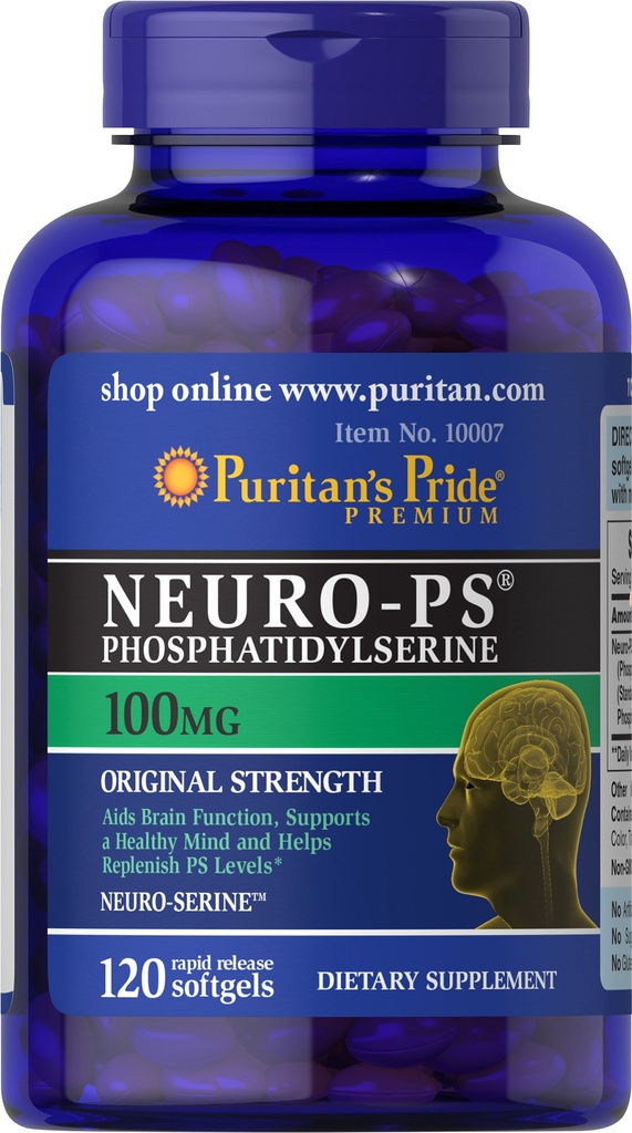Puritan's Pride Neuro-PS 100 mg Softgels, 120 カウント