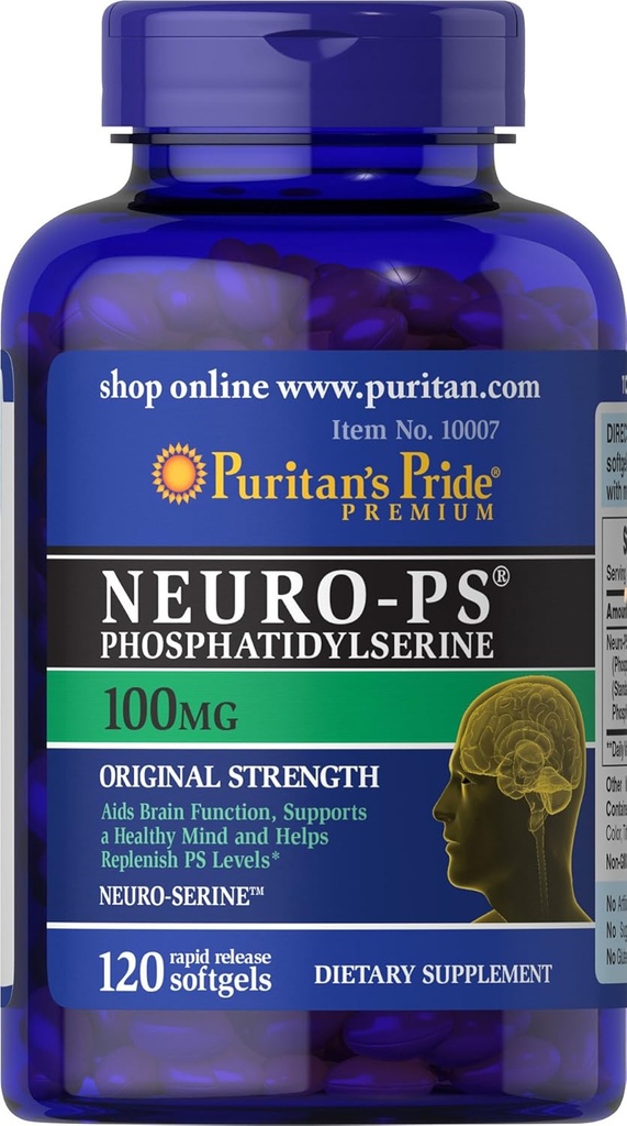 Puritan's Pride Neuro-PS 100 mg Softgels, 120 カウント