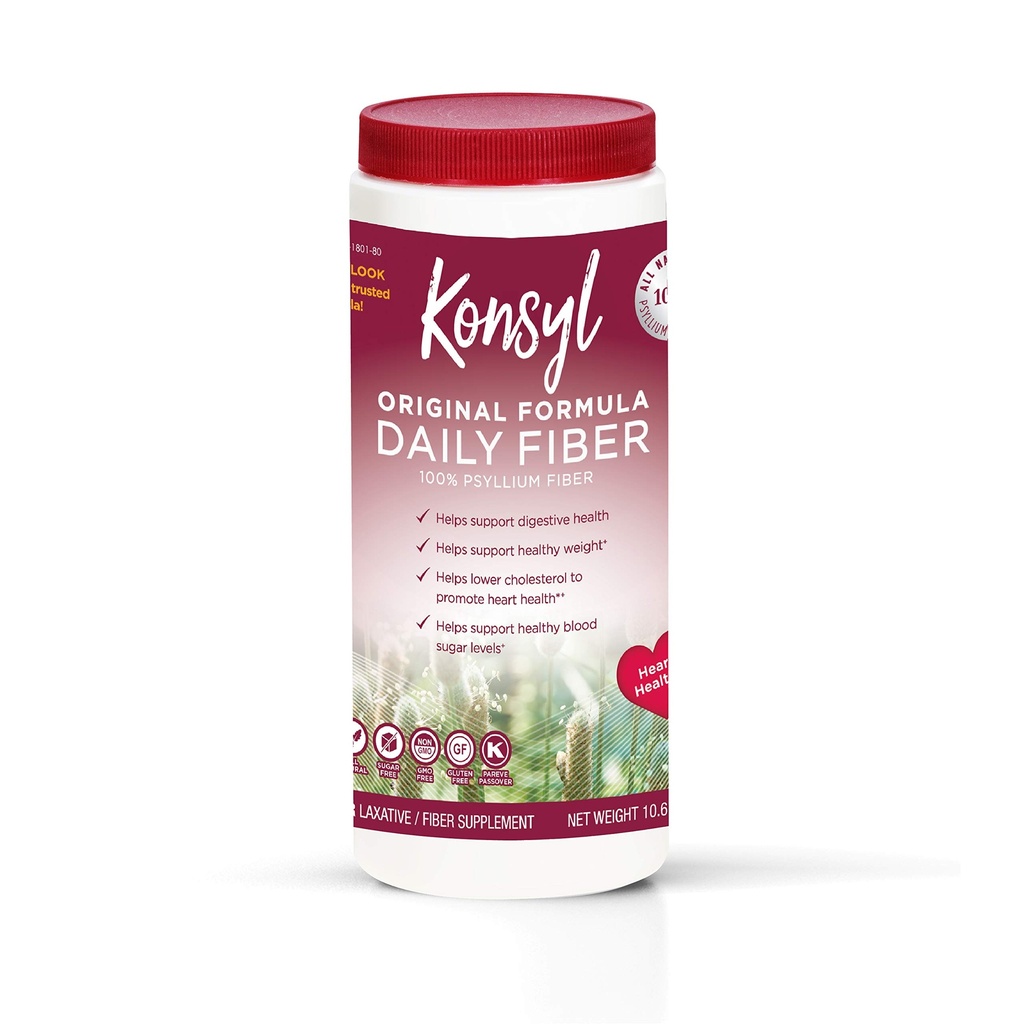 KONSYLのPHARMACEUTICALSの元の方式100%のシリウム繊維、10.6 Ounce、粉