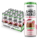 最適栄養アミノエネルギースパークリング水和ドリンク、電解液、カフェイン、アミノ酸、BCAAs、砂糖フリー、ココココベリーブリーズ、12 Fl Oz、12パック(5月パッケージ)