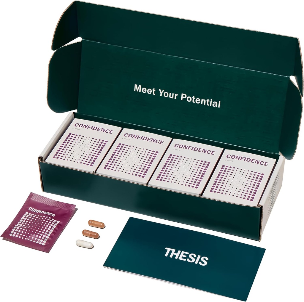 Thesis Confidence - Nootropic Brainサポートサプリメント - Soothe Nerves & Promotions Emotional Well-Being - Ashwagandha、Saffron、L-Theanine&More - 24のサービング - 1ヶ月の供給