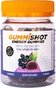GummiShotエネルギーグミ、1125mgの植物ベースのカフェインチュード、長続きするエネルギーブースター、エルダーベリー(15ct)