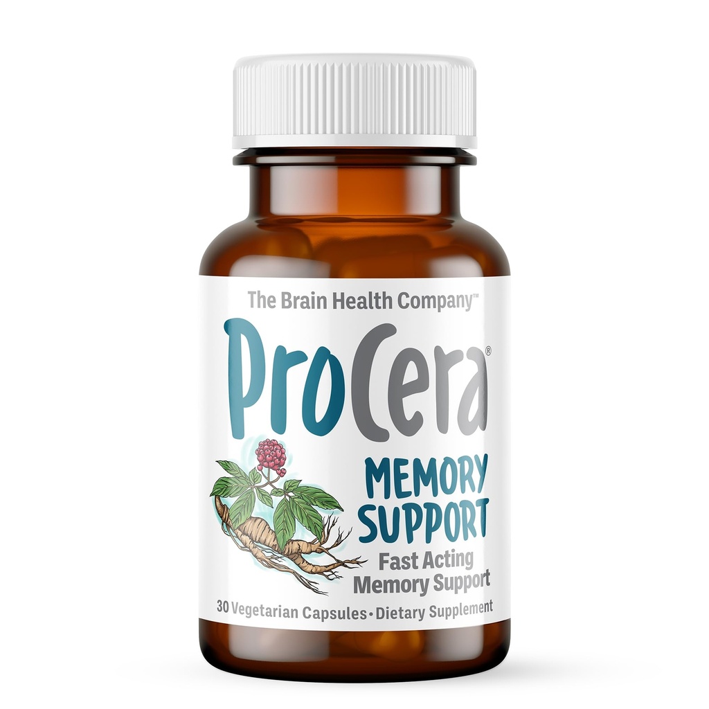 Procera Memory Support - 60 +成分研究に基づいて - ブーストメンタルパフォーマンス - 明快さ - 気分安定性 - ストレス - 精神的疲労 - 適応物質 - ガンチョウ - 銀杏 - 30カウント