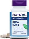 Natrol 気分 & ストレス DHEA 50カルシウムと mg, 特定のホルモンレベルと気分のサポートのバランスのためのサプリメント, 60 錠, 60 日の供給