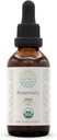 HerbEra Rosemary B60 USDA Organic Tincture | アルコールフリーエキス、高確率ハーブドロップ | 認定オーガニックローズマリーヌス・オフィシナリス ドライリーフ(2oz)