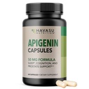 アピゲニンカプセル50mg - 60カウント、ビーガン、非GMO、睡眠&認知サポートサプリメント - リラックスのためのカモミールフラボノイド、前立腺の健康、メラトニンフリー、吸収強化のためのリポソマルフォーミュラ