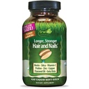 Irwin Naturals Longer、強靭な髪と爪 - 120液体Softgels - 鮮やかな光沢テクスチャと強度を促進 - 60 Total サービング
