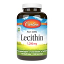 カールソン - Lecithin、非GMO、1200mg、神経系&肝臓機能、比類のない大豆レシチン、100 Softgels