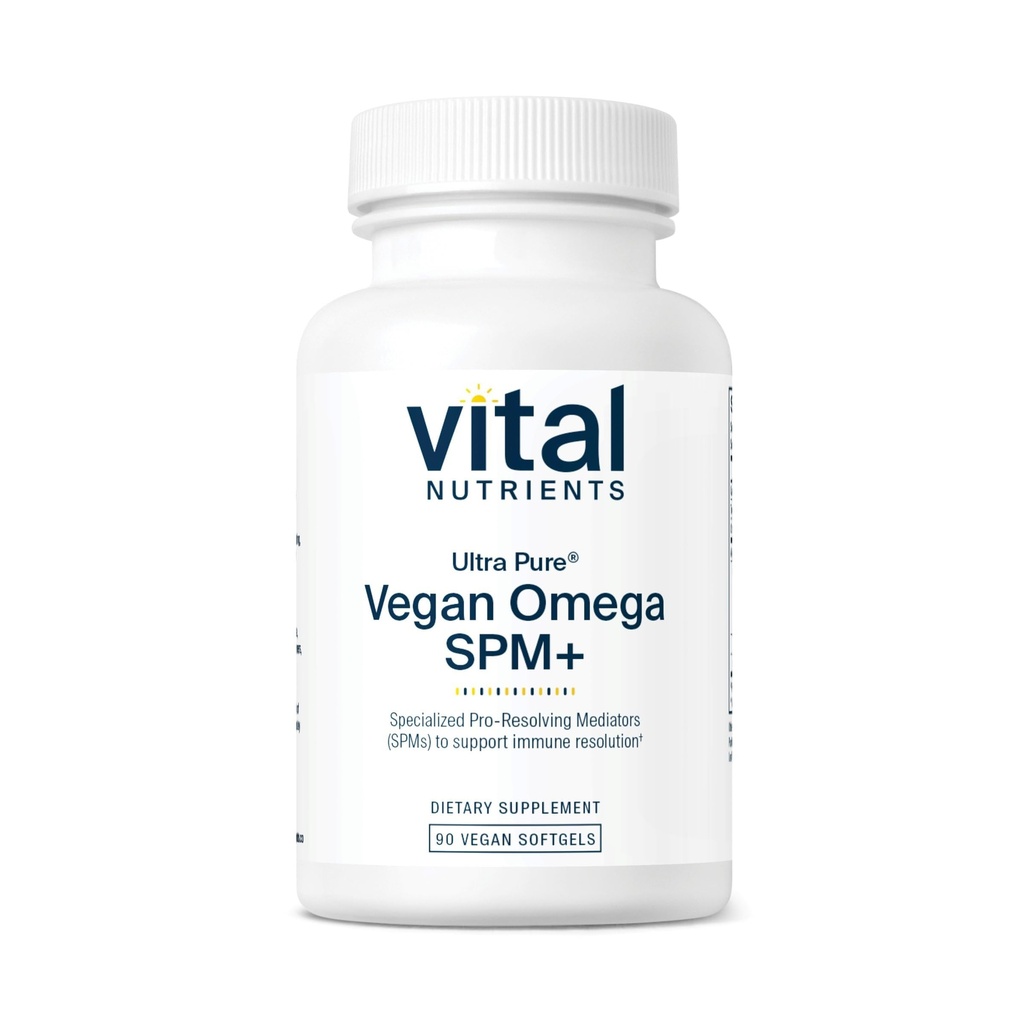 Vital Nutrients Ultra Pure® ビーガンオメガSPM + | 完全菜食主義者(SPM) オメガ3サプリメント | マイナージョイント不快感救済* | グルテン、酪農、大豆フリー、非GMO | 90 ミニソフトゲル