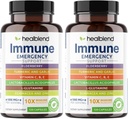 エルダーベリー、亜鉛、Echinacea、Turmeric、Lactobacillusの大人(2パック)が付いている1つの免疫サポート補足のブスターのhealblend 10