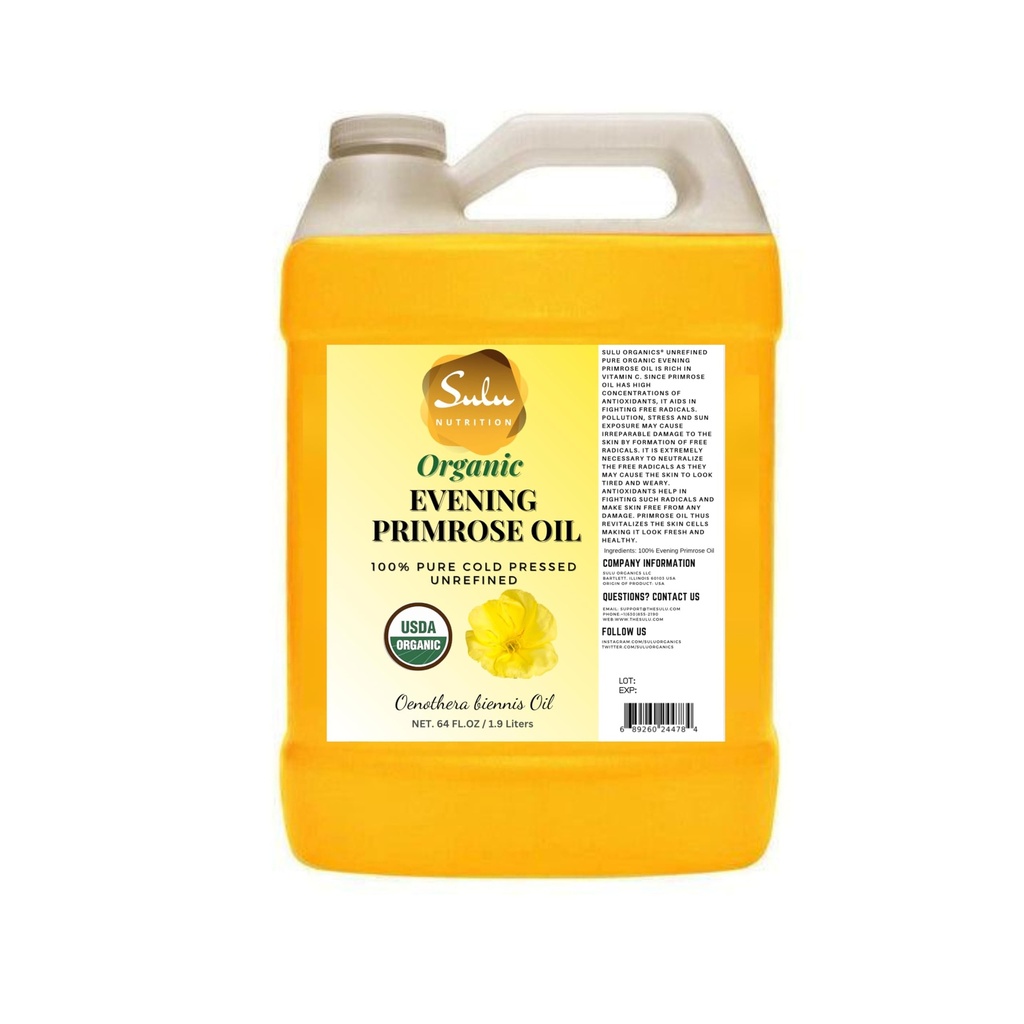 4 LBS 100%の純粋で有機物のUnrefined風邪-プレスされた夕方のPrimroseオイル12% GLA