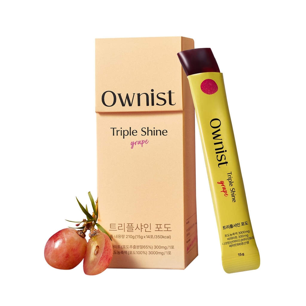 独自のトリプルシャイングレープゼリーオンザゴー - ダークスポット&スキンブライトニング、ベライトTM、ビタミンB、C - 14スティックパックが含まれています