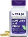 Natrolアルファリポ酸300のmgの総ウェルネスのための食事療法の補足、50のカプセル、50日の供給