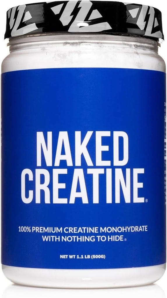 NAKEDの純粋な微粉のクレアチンの Monohydrate の粉-Unflavored、500g、1.1lb バルク-ビーガン、非GMO、グルテンフリー、大豆なし、無充填剤、サポート筋肉成長及び強さ- 100 のサービング
