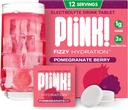 Plink! Fizzy Electrolyte Tablets for Adults & Kids – Pomegranate Berry, 12ct – Family-Friendly Daily Hydration – Low Sugar, Vegan, Keto Friendly, Non-GMO