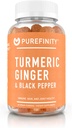 PUREFINITY Turmeric and Ginger Supplement Gummies with Black Pepper, Joint Support Curcumin Chewables with Delicious Flavor – Gluten Free, Non-GMO, Vegan, 60 Count