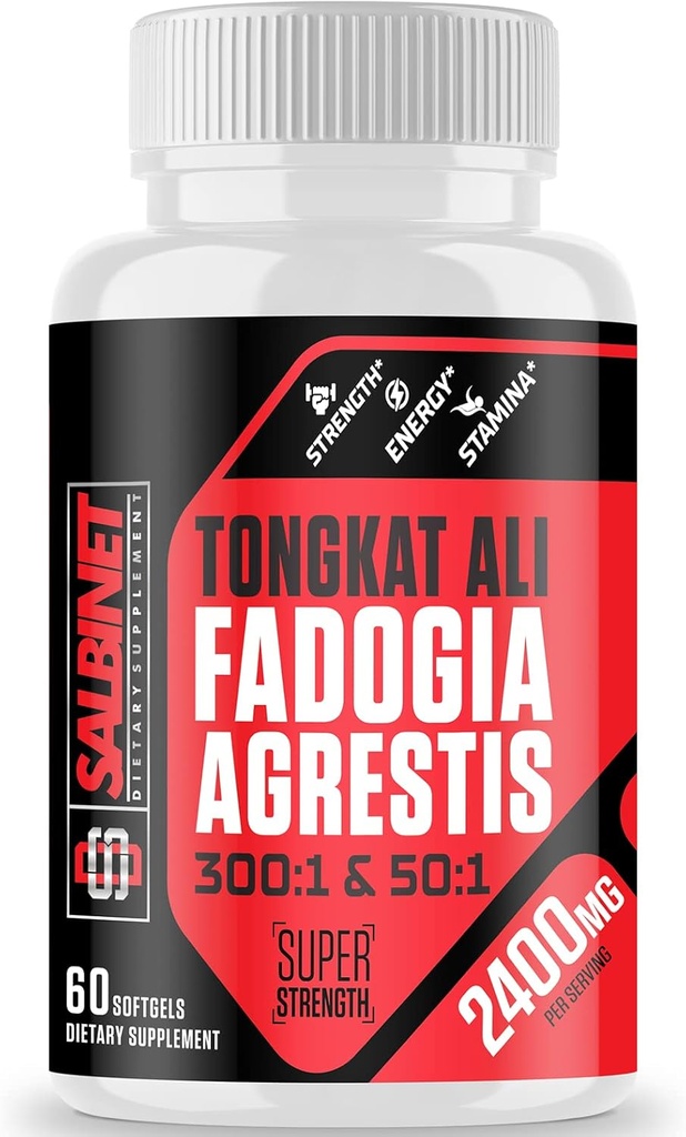 2400mg Fadogia Agrestis Tongkat Aliサプリメント - サードパーティテスト - 1400mg Fadogia Agrestis & 1000mg トンカットアリ, 最大強度, 筋肉量 & アスレチックパフォーマンス
