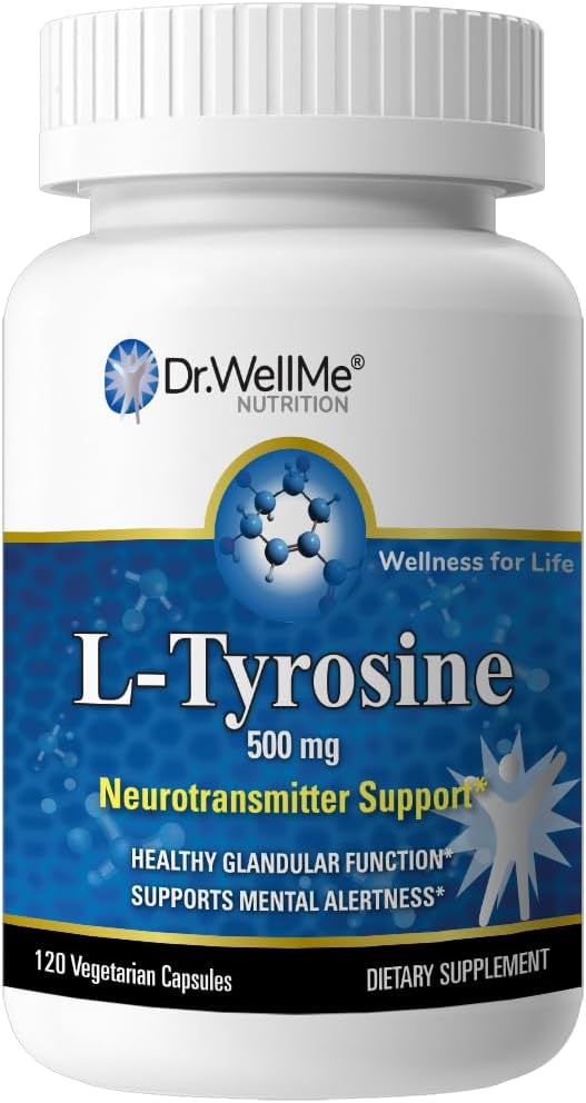 L-Tyrosine 500mg Capsules – 120 Count | Maintain Mood, Mental Alertness & Thyroid Function | Neurotransmitter Health, Dietary Supplement