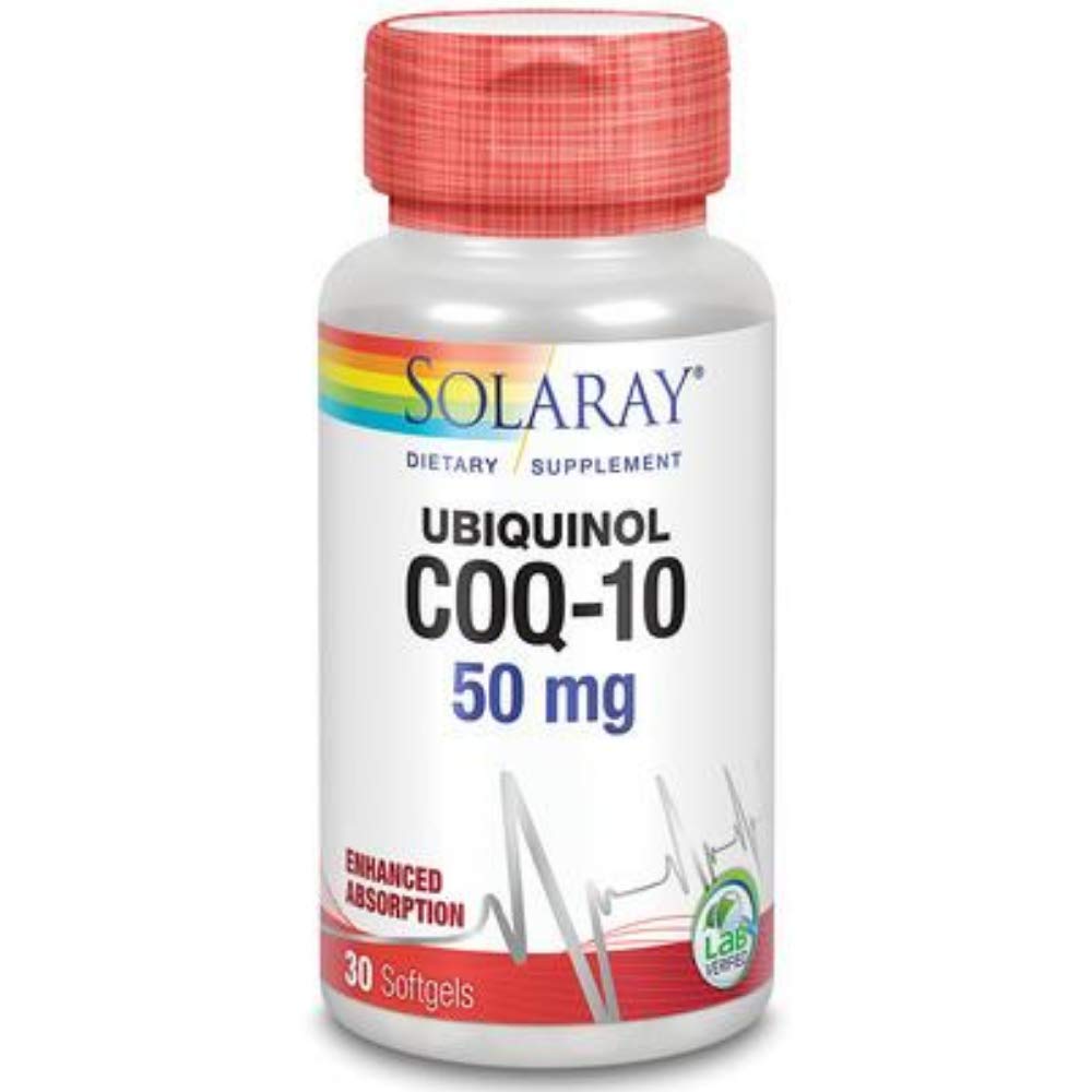 SOLARAY CoQ10、Ubiquinol、Softgel(Btl-Plastic) 50mg | 30ct