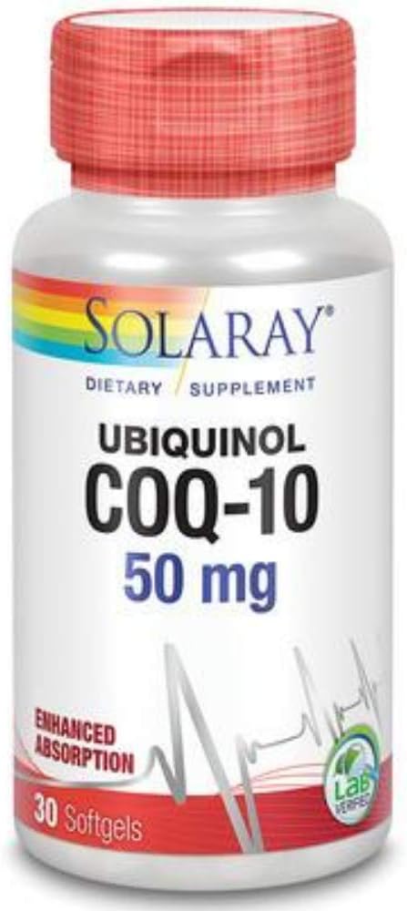 SOLARAY CoQ10、Ubiquinol、Softgel(Btl-Plastic) 50mg | 30ct
