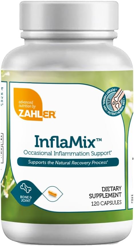 Zahler InflaMix、Turmericおよび多くは、健康な炎症反応、360カプセルを支えます。