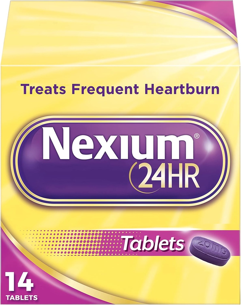 Nexium 24HRは解放のHeartburnの救助のタブレット、Esomeprazoleのマグネシウムの酸の減力剤、20のmg、14の計算を遅らせました
