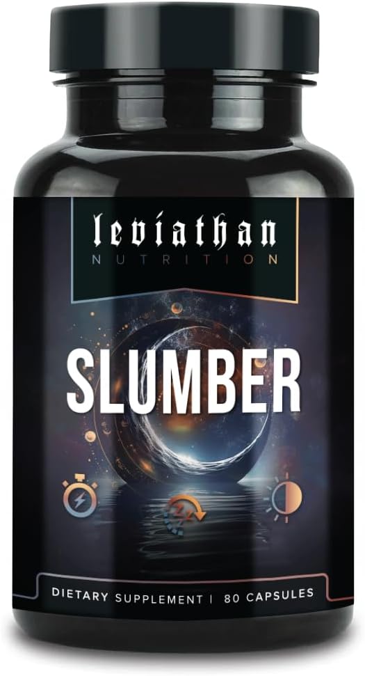 Leviathan Slumber | 睡眠アディッド GABA サプリメント メラトニン、マグネシウム、L-テアニン、5-HTP、亜鉛、マグノリア、Valeian Root for Sleep Pills for Adult Men and Women