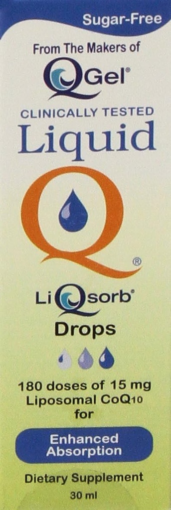 液体Q® LiQsorb® Liposomal CoQ10の低下(非風味、砂糖の自由な、非GMO) 30ml