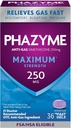 Phazymeの最高*強さの反ガス250のmgの大人のためのシメチコンのガスの救助、速いゲルはBloating、圧力及び不快感、36の計算をすぐに感じます