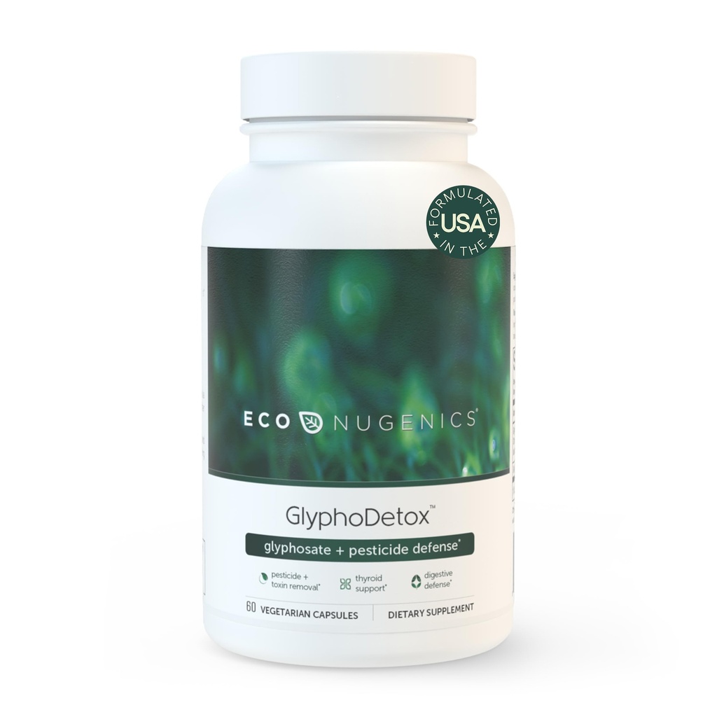 EcoNugenicsのGlyphoDetoxの補足–安全にGlyphosateの殺虫剤および農業の毒物–Detoxの方式w/ケルプ、Citrusのペクチン、Algimate、Glycine–のための人及び女性– 60のカプセル