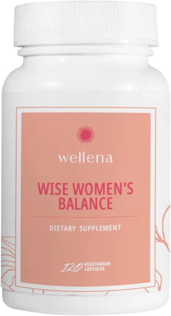 Wellena Wise Women’s Balance by Magdalena | 高機能・シナジー・ハーブ・ビタミン・ミネラルブレンド・ペルイ・メノポーズ・ホルモンバランス | 120 ベジタリアンカプセル 60 日サプライ