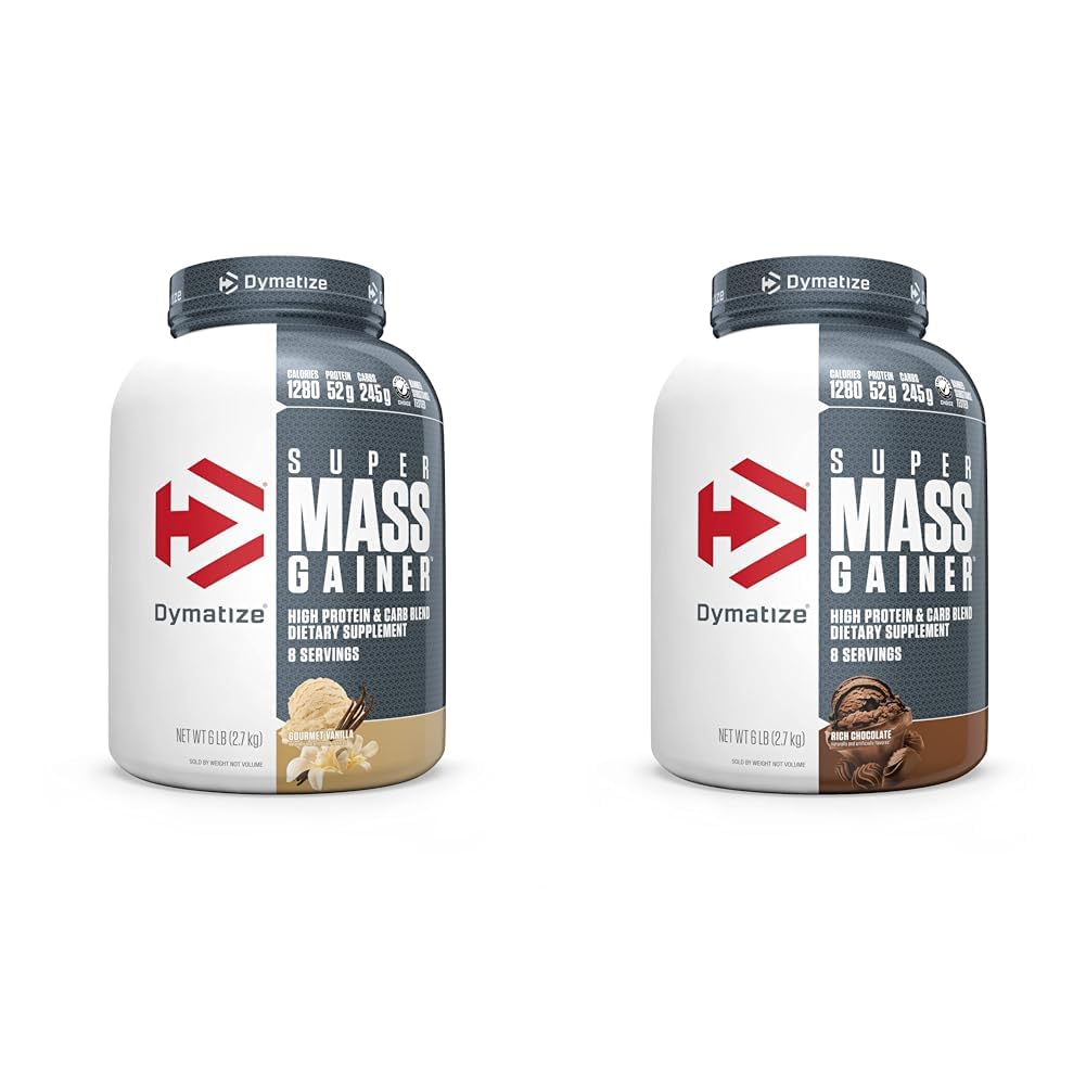 Dymatize の極度の固まりの利益蛋白質の粉 52g 蛋白質 1280 カロリー 6 ポンドのグルメのバニラ及び豊富なチョコレート(パッケージ 2)