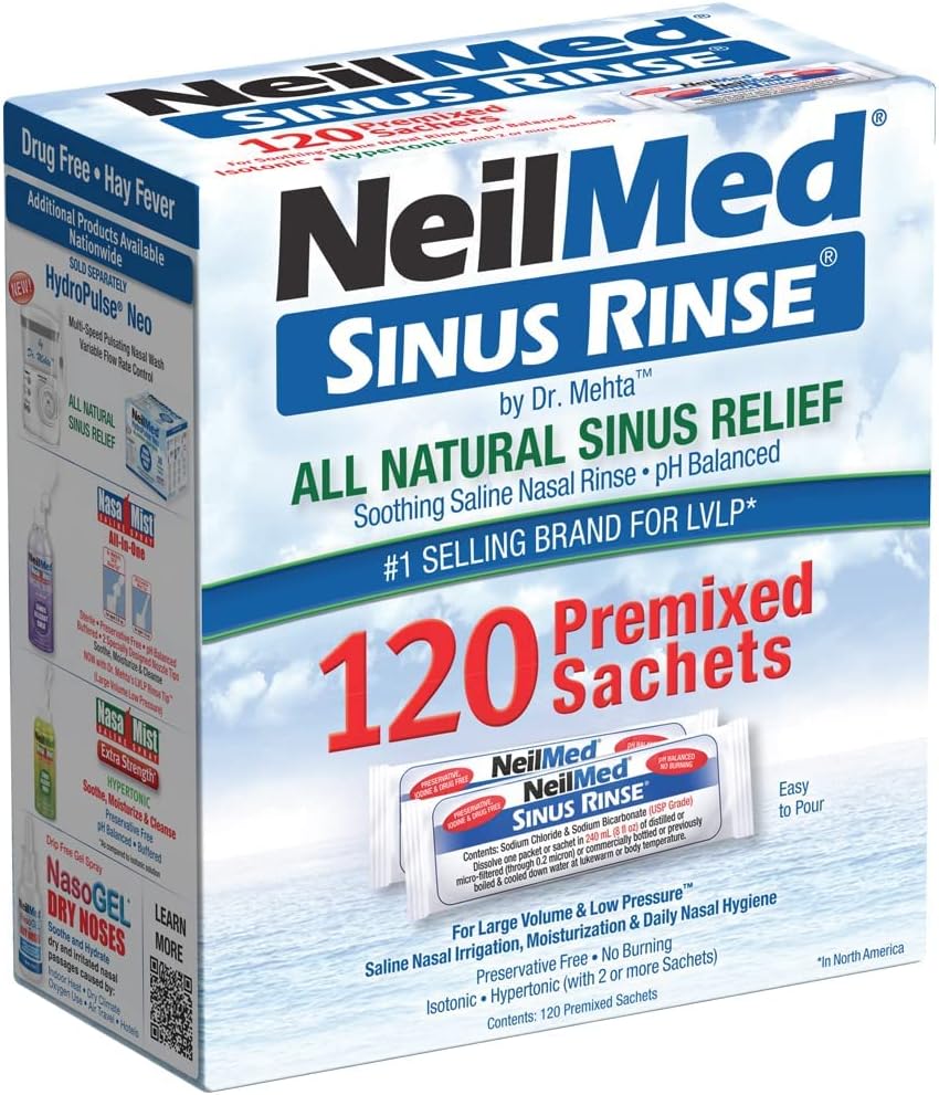 NeilMed Sinus Rinse Premixed Refill Packets 100カラット.