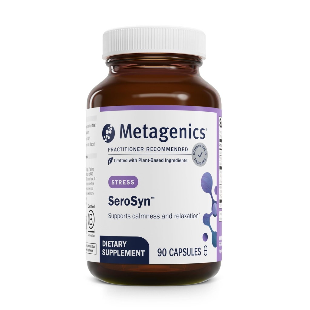 Metagenics SeroSyn - L-テアニンサプリメント - 休息感の感覚をサポート* - 5-HTPサプリメント - 非GMO&グルテンフリー - 90カプセル