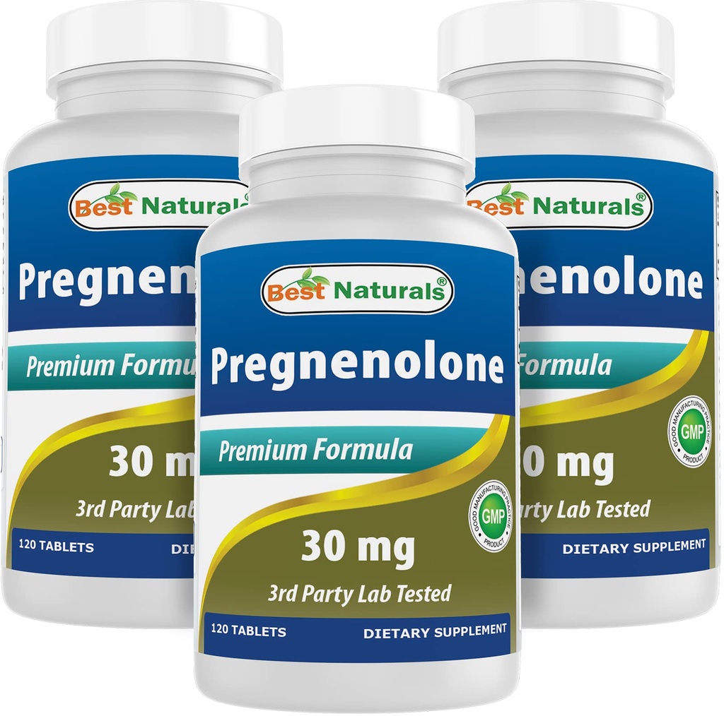 最高のNaturals Pregnenolone 30のmg 120のタブレット(120の計算(3)のパック)