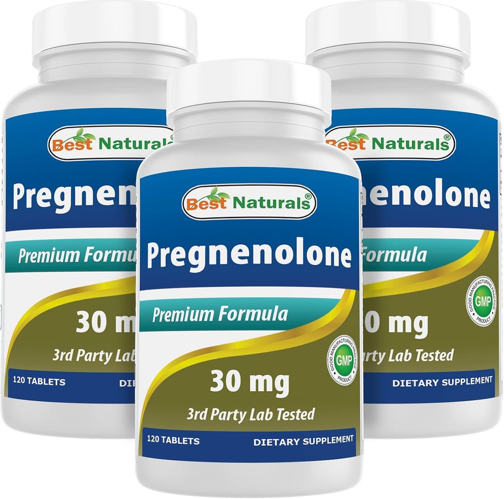 最高のNaturals Pregnenolone 30のmg 120のタブレット(120の計算(3)のパック)