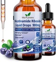 女性及び人のためのNADの補足、NADのニコチンアミドのリボシドResveratrol 900mg及びQuercetin、ナイアシン、コラーゲン、Biotinの反老化の皮エネルギー長寿の焦点の頭脳のための液体NADのプラスの補足NR900