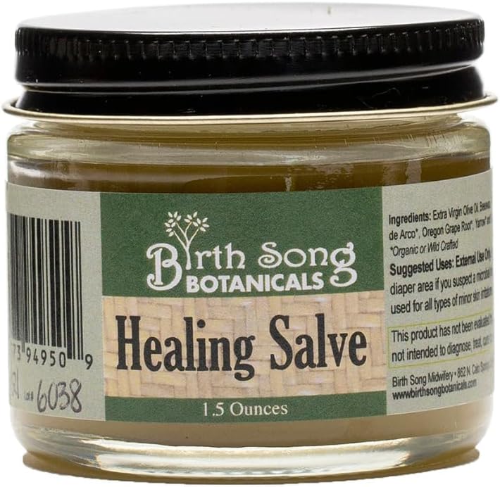 誕生の歌の植物の草の癒やすSalveのファースト・エイドの軟膏、草の皮の苛立ちのSalve、1.5ozの瓶