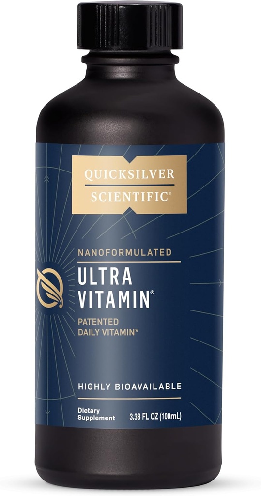 Quicksilver Scientific Liposomal Ultra Vitamin - Liquid Multivitamin & Antioxidant Supplement for Energy, Liver Health & Brain Support - Bioactive B Complex, Vitamin C, D, E & K (100ml)