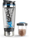 Promixx Pro シェーカーボトル(iX-R Edition) | 充電式・スムース・プロテイン・シェイクス用強力 | サプリメント・ストレージ付 | BPAフリー | 20oz カップ(シルバー・ブルー/グレー)