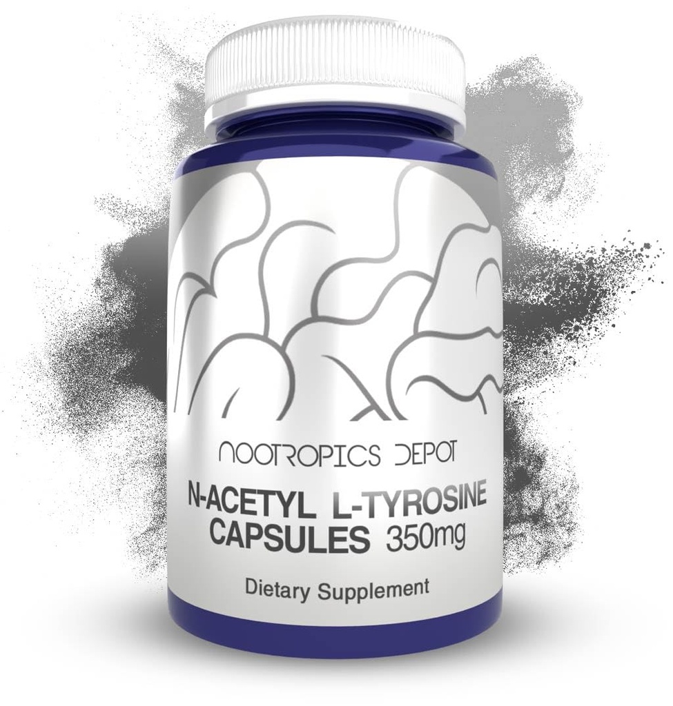 N-アセチルL-チロシンカプセル | 350mg | 120カウント | NALT | アミノ酸サプリメント | 天然サプリメント | 記憶、学習、集中、健康なストレスレベルをサポート