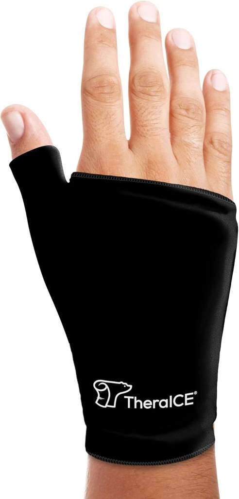 Theraiceの手首のアイスパックの覆いは熱い及び風邪療法のための手のための支柱-傷害、Carpalのトンネル、関節炎、De QuervainのTenosynovitisのための再使用可能な柔らかいゲルの手袋-ほとんどの人- L/XLに合います