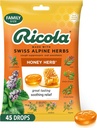Ricolaの蜂蜜のハーブの咳の低下、45の計算、公平な貿易蜂蜜及び自然なメントールの咳の抑制剤及び喉の緩和の低下、咳及び喉の刺激の症状のための大きいTasting救助