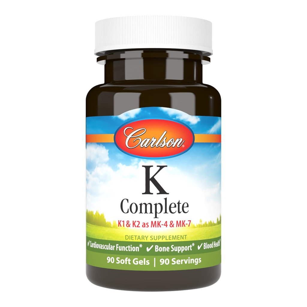 Carlson Labs K 完全な Softgels, 90 カウント
