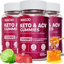(3パック) Keto ACVグミーエクストリーム1500MG KetoグミーApple Cider Vinegarフォーミュレート と PomegranateビートジュースパウダーB12ビーガン非GMO 180 Gummys