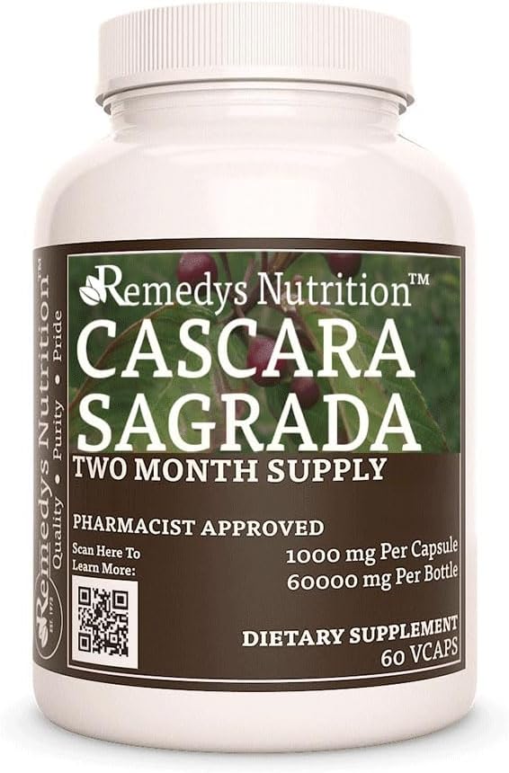 Remedyの栄養カサラグラダ | 1,000 mg, 60 ビーガンカプセルハーブサプリメント | 2 ヶ月の供給