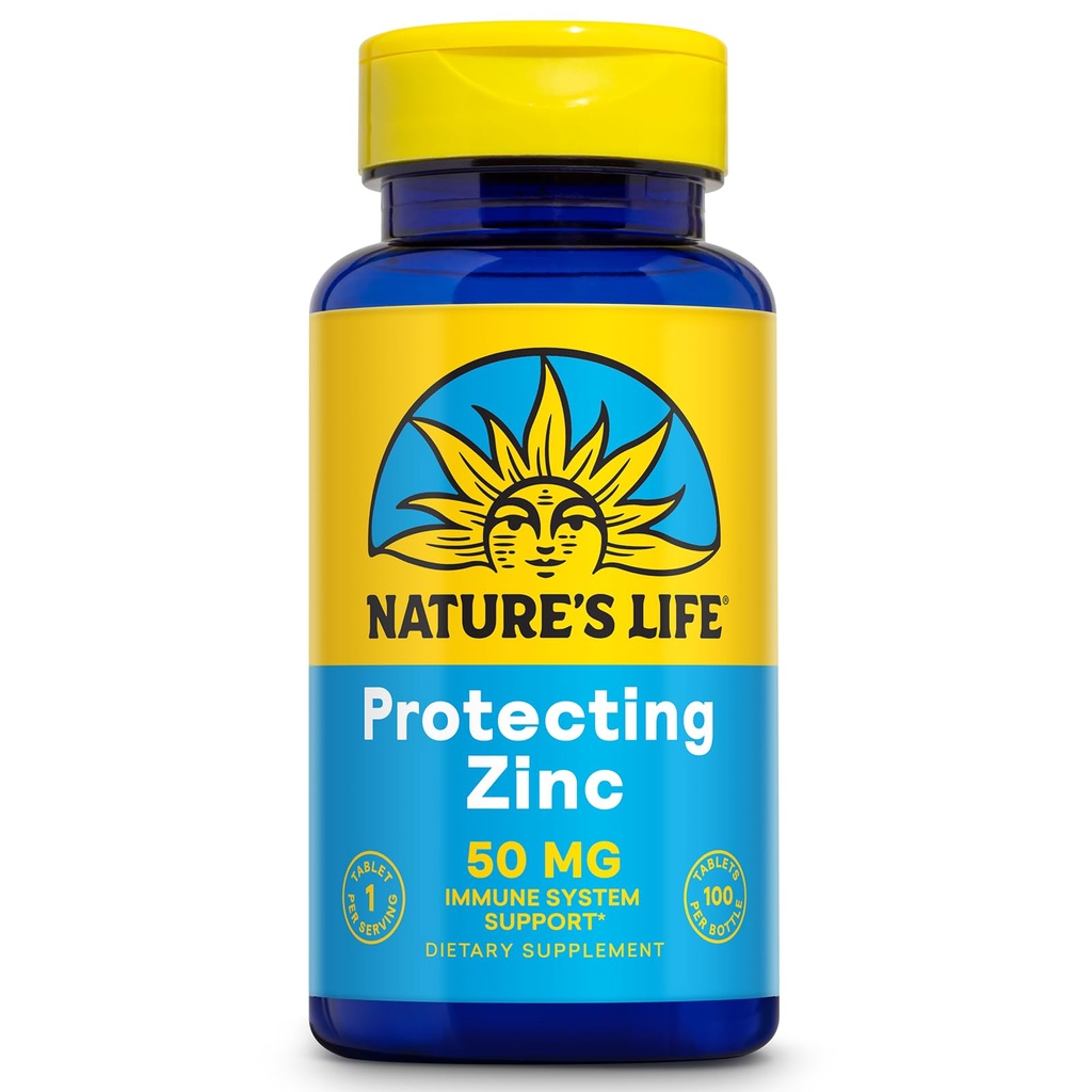 NATURE'S のライフは 2.5mg 銅が付いている亜鉛 50mg を保護します-免疫サポート、骨の健康、筋肉機能および中心の健康サポート、60 日の保証、100 のサービング、100 のタブレットのためのキレート亜鉛補足---
